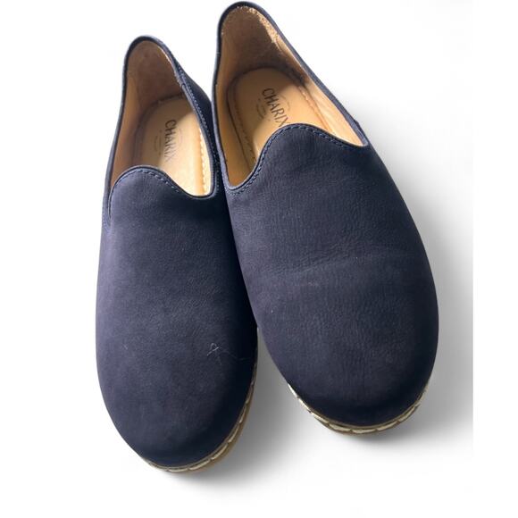NEW CHARIX | US 11.5 | Men's Classic Handmade Navy Nubuck Slip-On Comfort Loafer - Picture 3 of 5